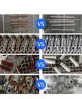 Comparison of metal parts before and after cleaning using 4.5L Ultrasonic Cleaner For Home Jewelry Dentures Glasses And Contacts Crushes Stubborn Grime With Quiet Bubble Power Nifty Washing Tool Hits Different On Grease Keeps Gear Spotless Daily.