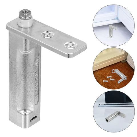 Kickass Replaceable Stainless Steel Freezer Door Hinge Anti-Rust Replacement For Small Refrigerator Model HW-02 with sturdy design and installation guide.