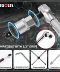 All In One 12 Piece Wheel Locking Nut Key Kit For Mercedes Benz Vehicles Easy To Use Socket Set ratchet wrenches and adapter