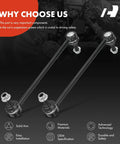 Two Pack Front Or Rear Sway Bar Links Stabilizer Bar Link Kit For Jeep Renegade 2015 To 2023 Compass 2017 To 2023 Fiat 500X 2016 To 2023 And Dodge Hornet 2023 Beefed Up Ride Control with premium materials and solid arm displayed against technical background.