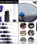 Universal Vacuum Attachment Kit For Vacuum Cleaners And Wet Dry Vacuums with flexible hose and nozzle adapters in use
