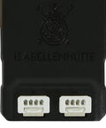 Straight Up 2500A Shunt Current Sensor For Electric Vehicle Battery Monitoring and High Amp Load Testing with connectors and branding.