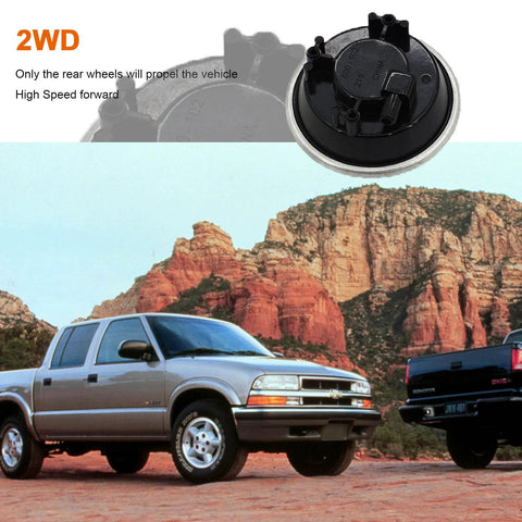 Close-up of BEAMINGAUTO 4WD differential vacuum actuator; round black plastic automotive part.