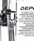 Left Hand Cable Driven Drop Away Archery Rest With Micro Windage And Elevation Adjustment attached to bow
