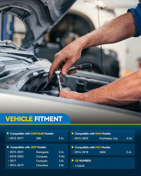 Mechanic installing Alternator For Chrysler 200 2015 2017 2.4L Compass 2018 2022 Cherokee 2014 2019 2.4L Renegade 2015 2021 2.4L