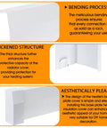 Effortless 5 Ft Baseboard Heater Cover Kit For Premium Series, Galvanized Steel, showing bending process, thickened structure, aesthetic design.