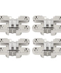Mini Cross Hidden Hinge Set Zinc Alloy 180 Degree Swing Invisible Hinge For Jewelry Boxes Cabinets Doors Folding Doors DIY Projects 4 Pcs 43mm 126g Durable Built To Last Craft Grade
