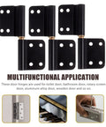 Heavy Duty Bathroom Door Hinges Black Lift Off Replacement Set 4 Pack For Interior Shower And Cabinet Doors Tough Smooth Action Hinge Set For Easy Install