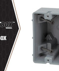 MSB1G One Gang Device Box With Depth Adjustable Heavy Duty PVC Construction 42lb Capacity Gray Secure Top And Bottom Clamps