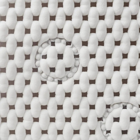 Cushy Non Slip Tub Mat With Suction Cups For Tubs 17 By 36 Inches White Machine Washable Skid Resistant With Drainage Holes detail