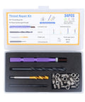 Horett Metric Thread Repair Kit M6 x 1.0 Tool Set For Stripped Holes Durable 304 Stainless Steel Insert Kit Fixing Auto And Machine Parts open case