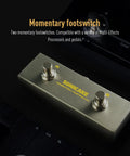 Dual Footswitch Pedal For Guitar FX Rig Compact Design Ultra Fast Non Latching Momentary Switches TRS Cable Included