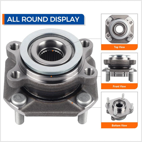 Front Wheel Hub Bearing Assembly Set For Nissan Sentra 2007 Through 2012 2.0L Four Cylinder Engine Direct Replacement Pair