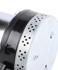 Close-up of the Heavy Duty Workhorse Drainage Sump Pump With Solid Stainless Steel Body showing motor casing and vents.