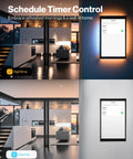 Day and night view of room lighting with BR30 Smart Flood Light Bulb With Alexa And Google Assistant, schedule timer control.