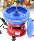 Electric Vibratory Tumbler For Metal Polishing With Three Liter Capacity Fast Spiral Rolling Boss Level Finish displayed with lid open