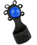 Finger Grip Strength Ball For Stronger Hands And Everyday Grip Training with blue PU material and finger holes