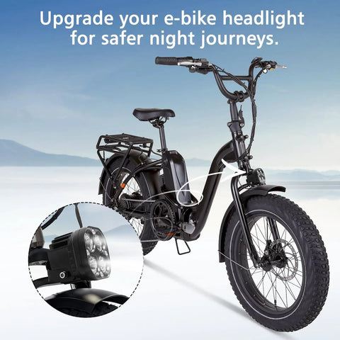 Rad Power Bikes Headlight Replacement Kit 6000K LED Waterproof Headlamp With Four Ultra Bright Bulbs on electric bike