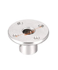 6mm Inner Diameter Rigid Flange Shaft Coupler For Motors And DIY Projects 10mm Outer Diameter Shaft Connector 12mm Length High Quality Motor Guide Coupling 4 Pack, silver flange close-up