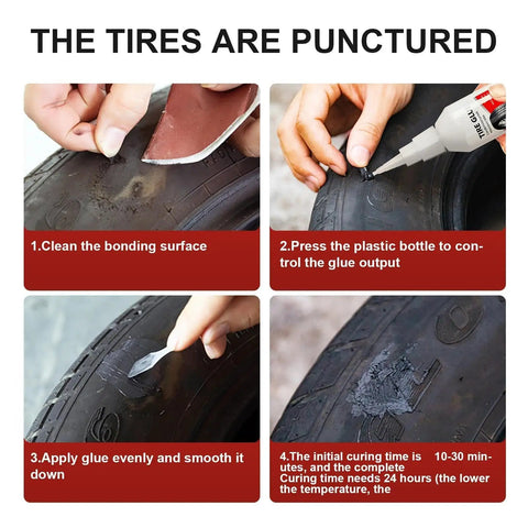 Step-by-step instructions for using Hardcore Pro Tire Repair Glue For Fast Emergency Flat Repairs And Worn Sidewall Cracks Durable All Weather Road Ready Auto Rubber Sealant Gotta Have Solution.