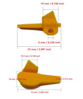 Nylon Tire Changer Insert Kit For Mount Duck Head Rim Protection Front Upper And Rear Lower Inserts 2 Pack with dimensions