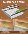 Two Pack Zero Fuss Pull Out Cabinet Organizers Built Like A Tank Smooth As Butter Roll Out Shelves with raised pad design.