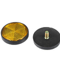 Orange Plastic Reflective Mounts For Motorcycle And Bike 2 Pack Universal Screw On Reflectors M6x1.0