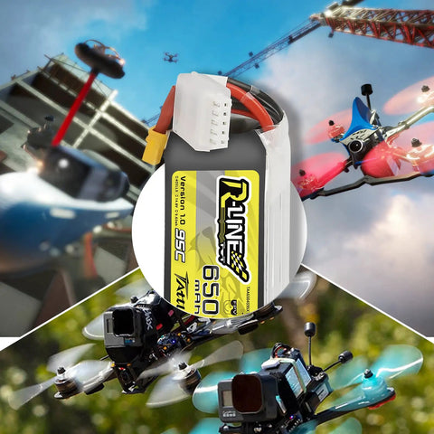 4S LiPo Battery 650mAh 14.8V 95C With XT30 Plug For FPV Drones And Multi Rotor Rigs in action