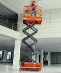 Hydraulic Aerial Work Lift Platform for Building Decor Heavy Duty Warehouse Management Lighting Installations and Equipment Inspections