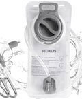 2L Hydration Bladder For Hiking And Backpacking, Dope Leakproof Water Reservoir with hose and carabiner clips in clear view