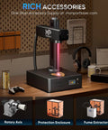 Auto Focus 60W MOPA Fiber Laser Engraver Pro Grade With 3D Deep Engraving 6 Point 9 By 6 Point 9 Inch Work Area on desk