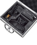 3.5X Loupe Headlamp With Filter Clip-On And Carry Type Aluminum Box DY-004 Black, Rechargeable Battery, in silver carrying case