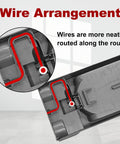 Close-up wire routing detail on Wall Mounted Vacuum Docking Station For Dyson V10 Cordless Vacuum Accessories Holder Must Have Space Saver Bracket 96904201