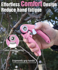 Person using 6.9 Inch Bypass Pruning Shears With Sharp SK5 Steel Blade For Roses, Plants And Flowers on tree branch