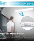 4ft LED Stairwell Light Fixture With Motion Sensor in hallway, 48 inch wall mount, adjustable sensor, UL listed.