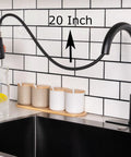 Hella Sweet Matte Black Kitchen Faucet With Single Handle And Buttery Pull Down Sprayer Solid Stainless Steel for 20 inch hose use.