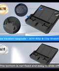 Comparison of old vs new Center Console Organizer For Tesla Cybertruck Behind Screen Storage Tray with no slip mats and clips