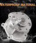 Image of the Direct Fit Water Pump And Thermostat Kit For 2008 Through 2017 Enclave, 2009 Through 2019 Traverse, 2007 Through 2016 Acadia, 2017 Limited And 2007 Through 2010 Outlook With 3.6L V6 Engine Replacement OE AW5103 1740078J00 12574355 showing waterproof material feature.