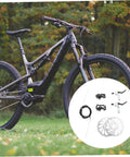 Top Tier Bike Disc Brake Rotors One Set Lightweight Aluminum Construction, mountain bike with installed components.