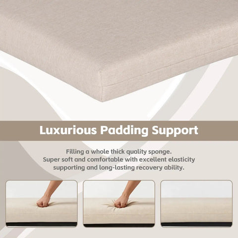 Close-up of Cozy Outdoor Chair Cushions Set Of 4, 20 by 20 inches square seat pads with lush 30D foam and all-weather fabric.