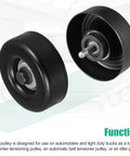 Chevy Express Silverado 1500 2500 3500 Idler Pulley Kit With Bolt For GMC Savana Sierra 36299 black with bolt close-up