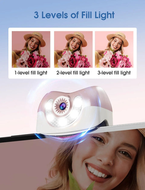 3-Axis Smartphone Gimbal Stabilizer With AI Tracking And Fill Light showing 3 levels of fill light effect on photos