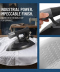 Pro Grade Commercial Steam Iron For Clothes With Instant Heat Retention And Consistent Steam Output Heavy Duty Handheld Industrial Iron Steamer For Clothing Factories And Dry Cleaners Built For Bulk Pressing on white shirt