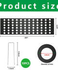 Tough As Nails Heavy Duty Garden Weed Barrier Fabric With Planting Holes 26 By 6.5 Feet with 10 ground nails and hole size details