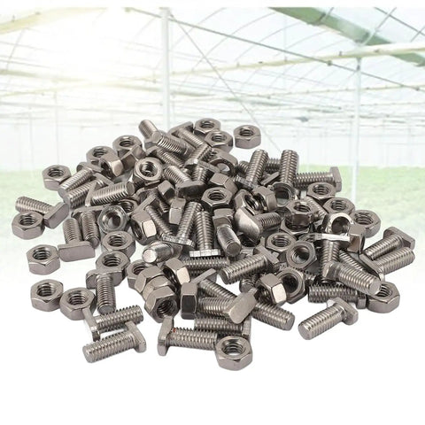 50 Pack Greenhouse Repair Kit With Square Head Bolts And Nuts For Garden Projects Durable Metal Replacement Parts For Greenhouses And Outdoor Structures T Shaped