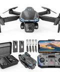 Foldable 1080P Camera Drone for Beginners and Kids Real Time FPV One Key Start Gesture Selfie 3D Flips 3 Speed Modes Two Batteries