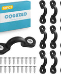 Kayak Rigging Gear Kit With Nylon Bungee Deck Loops And Eye Hooks U Hooks For Boats And Kayaks Includes 10 Deck Loop Pad Eyes And 20 Stainless Steel Screws Rust Resistant Marine Hardware For Secure Tie Downs, showing black deck loops and metallic screws