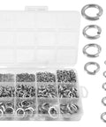 Heavy Duty 1100 Pcs Spring Lock Washer Set Metric Split Lock Washers Stainless Steel 304 For Screws Bolts M2 Through M12 Rust Resistant