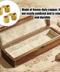 6 Pack Mini Invisible Brass Barrel Hinges With 13 Screws For Cabinets Jewelry Boxes And DIY Wood Doors 8mm 180 Degree Opening Gold Finish Sleek Copper Hidden Hardware For Breezy Fixes