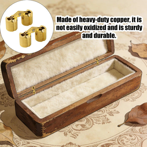 6 Pack Mini Invisible Brass Barrel Hinges With 13 Screws For Cabinets Jewelry Boxes And DIY Wood Doors 8mm 180 Degree Opening Gold Finish Sleek Copper Hidden Hardware For Breezy Fixes